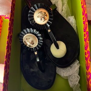 Tory Burch Thong slipper plastic black sandal